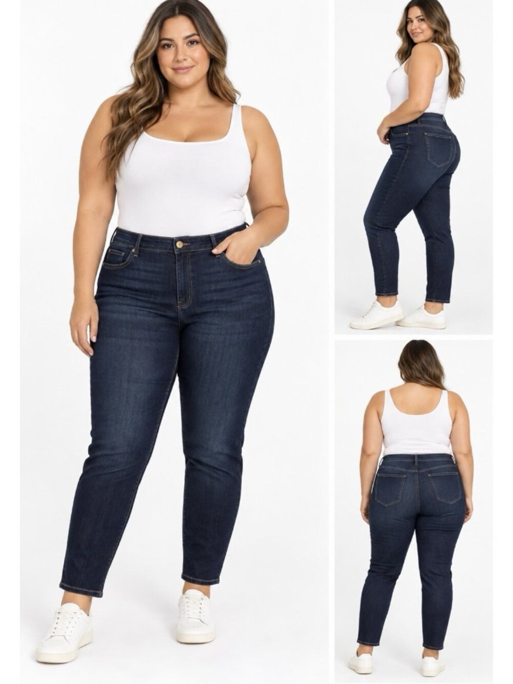 Liverpool Gia Glider The Skinny Jeans Womens 18W Blue Dark Wash Denim Stretch